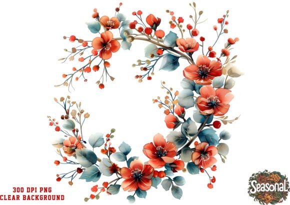 Elegant Red Wedding Flower Clipart: A Designer's Floral Toolkit