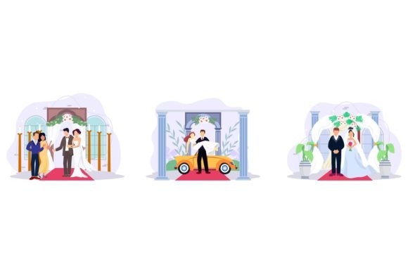 Modern Love: Using Wedding Celebration Flat Design for Events
