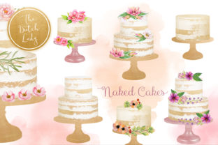 Naked Layered Wedding Cake Clipart: Elegant Design Elements
