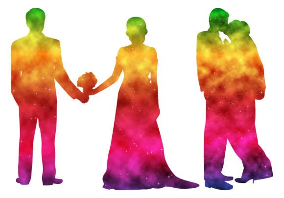 Soft, Romantic Watercolor Wedding Couple Vector Art for Every Project
