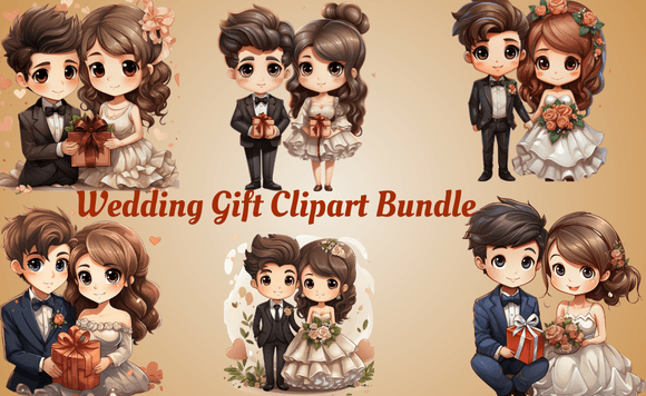 Wedding Gift Clipart Bundle: Your All-in-One Design Solution