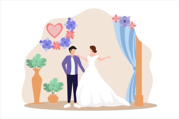 Wedding Party Flat Design Illustration: A Modern Visual Toolkit