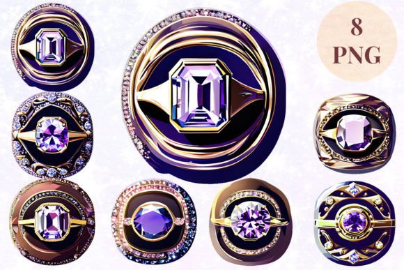 Wedding Ring 15 Clipart PNG: Elegant Assets for Modern Projects