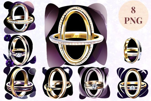 Wedding Ring 27 Clipart PNG: A Versatile Design Asset for Creators