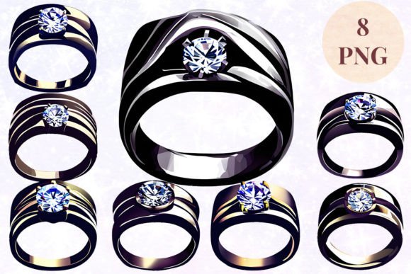Wedding Ring 38 Clipart PNG: Instant Elegance for Any Design